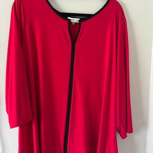 Calvin Klein red and black blouse, size 2x